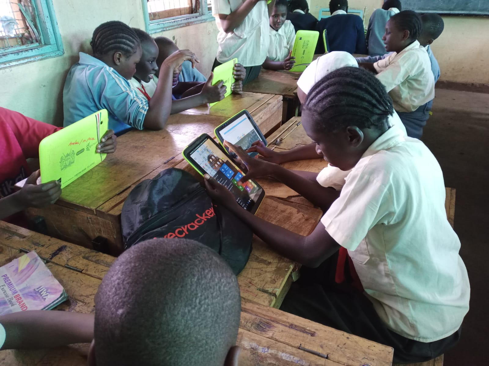 Children engaged in maths activities