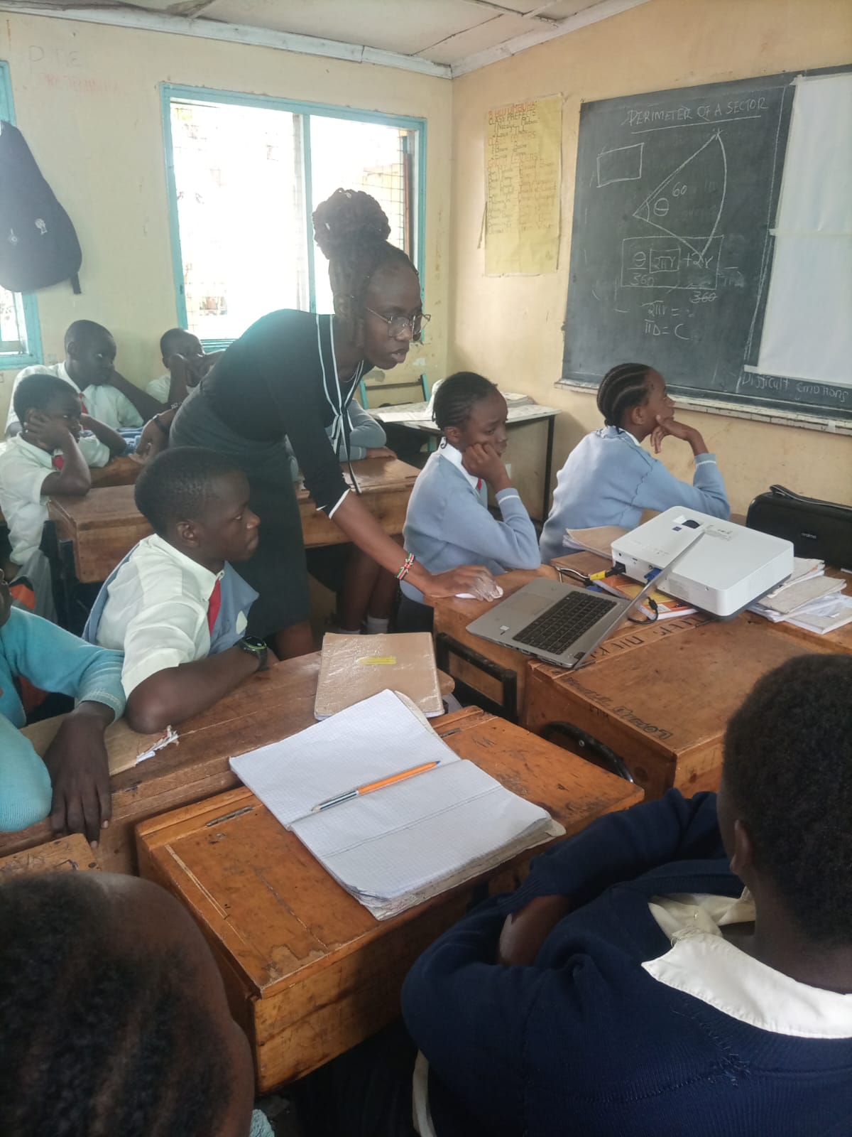 Young learner exploring maths concepts