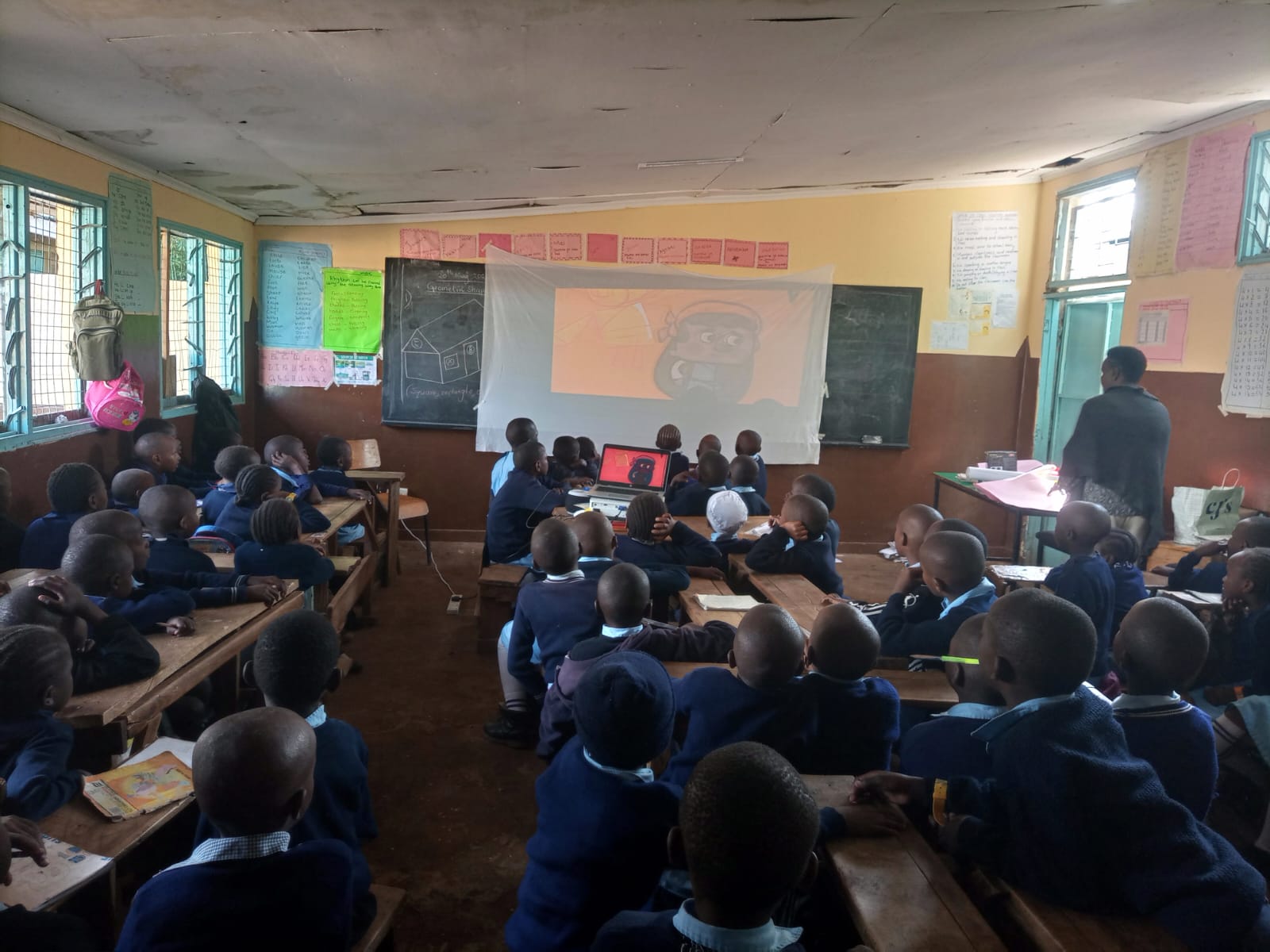 Interactive maths board game session